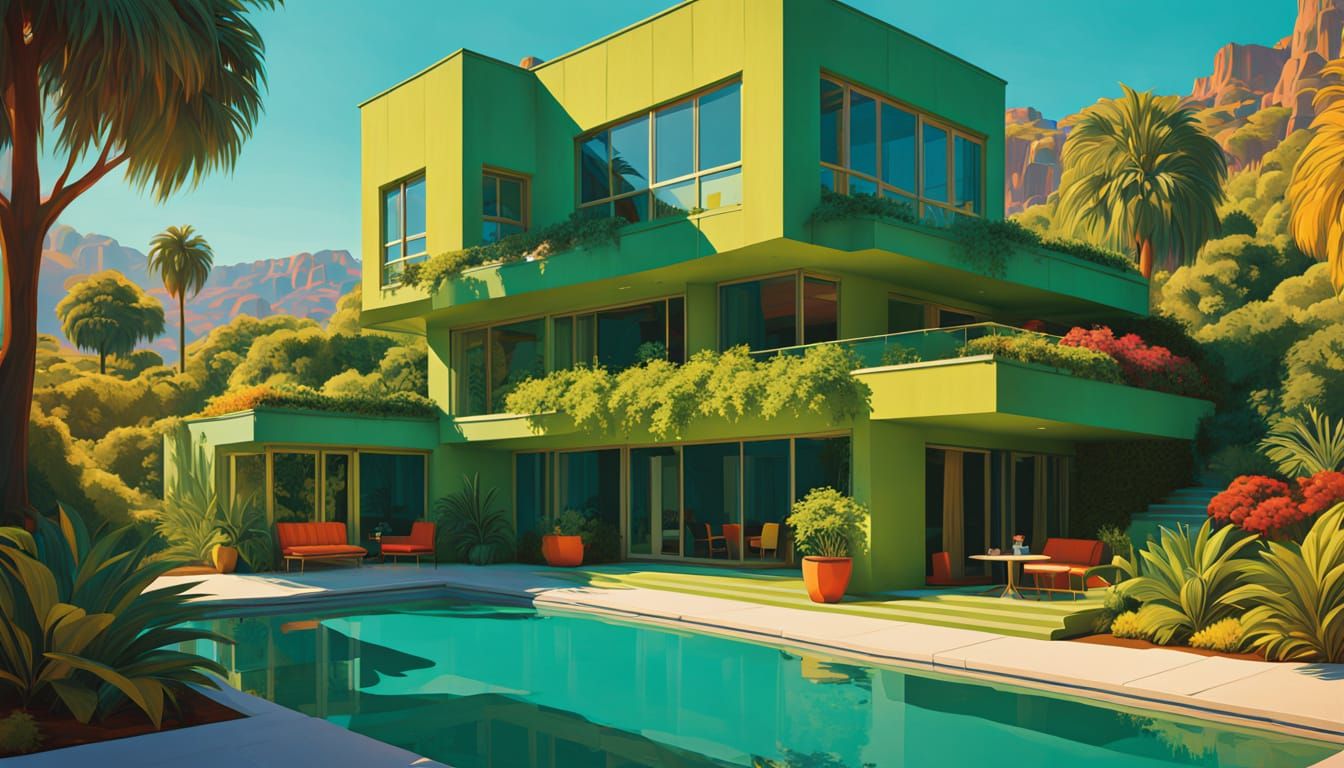 Surreal Solarpunk Utopia with Hanging Gardens and Renewable ...