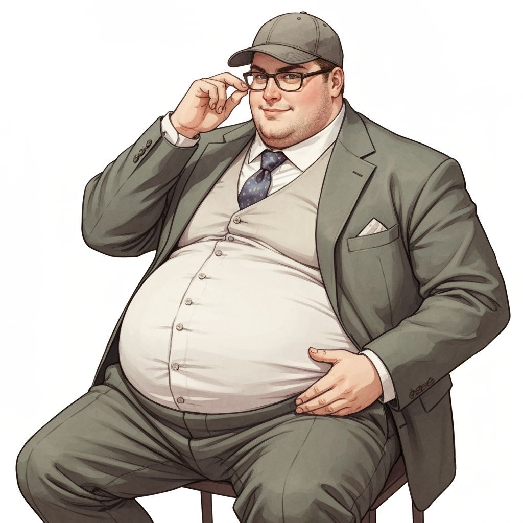 Confident Man in Suit: Watercolor Style Portrait