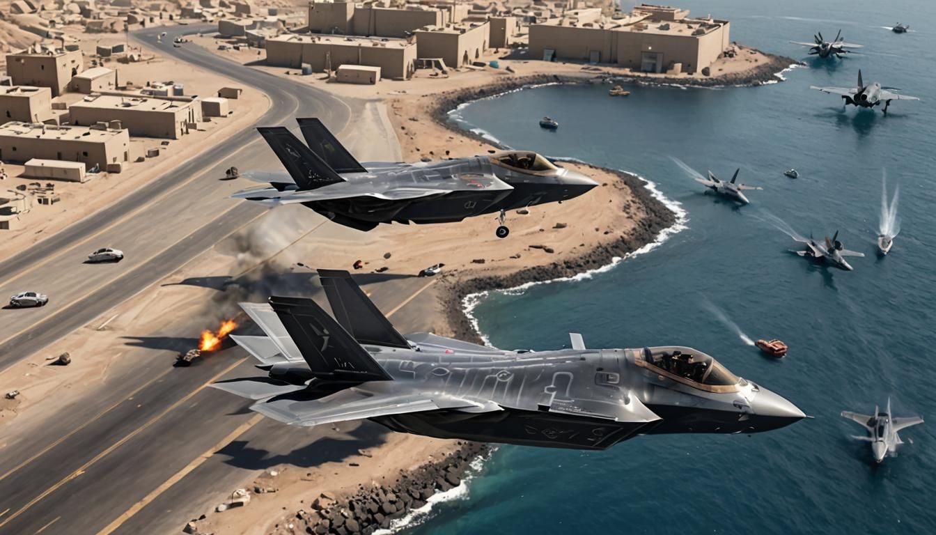 Israeli F-35s Attack Yemen Port Fuel Tanks