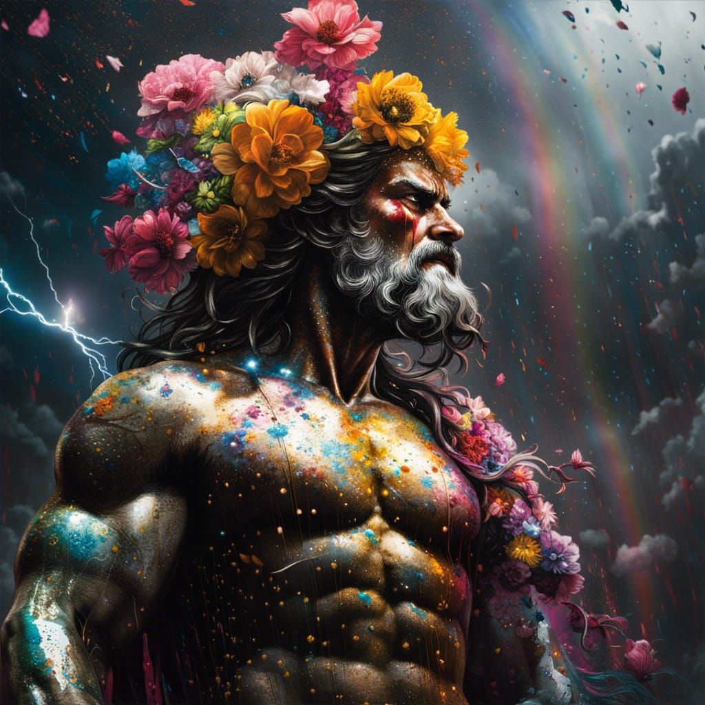 Flower Power Zeus with Rainbow Lightning