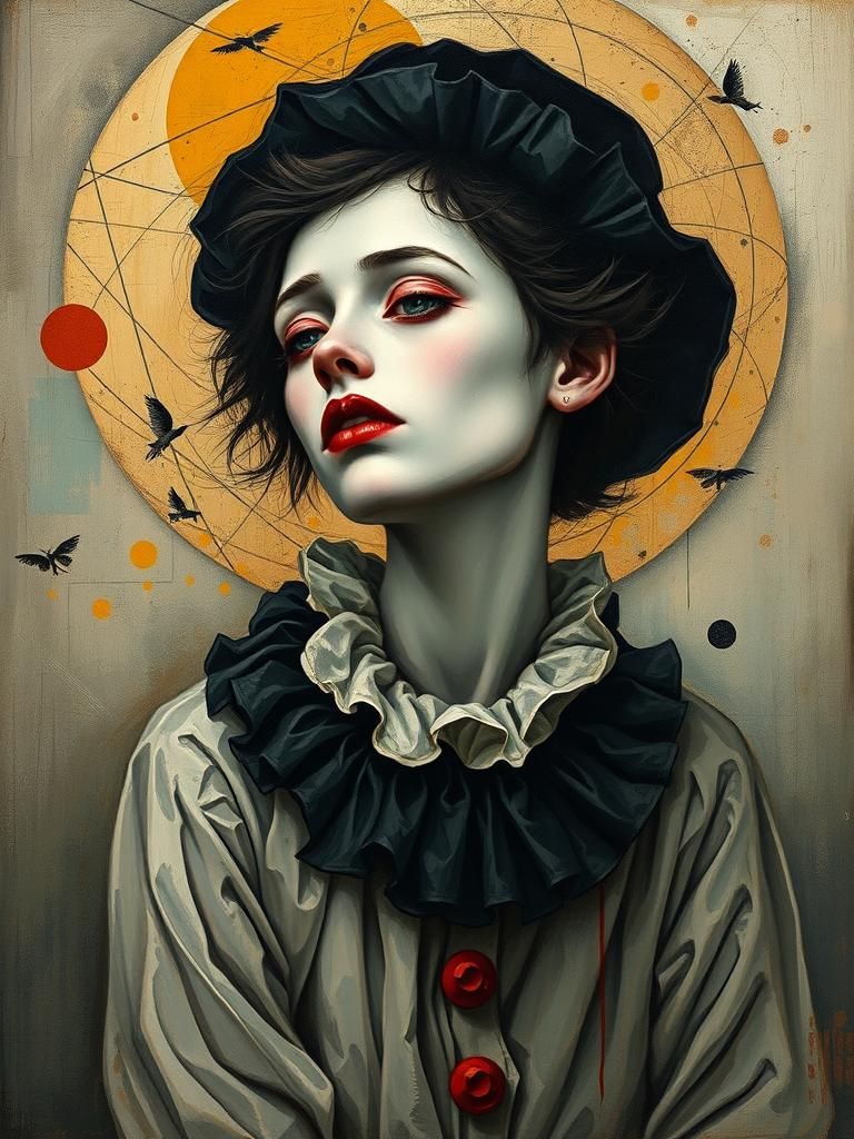 Pierrette, the sad clown