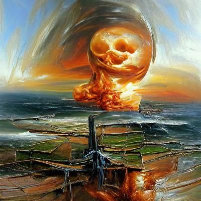 Nuclear Harvest: An Oil Painting of Desolation