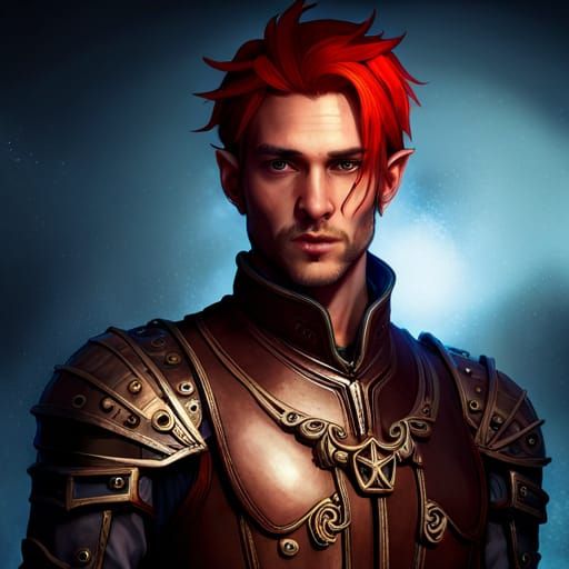 Steampunk Elf Artificer in Detailed Armor