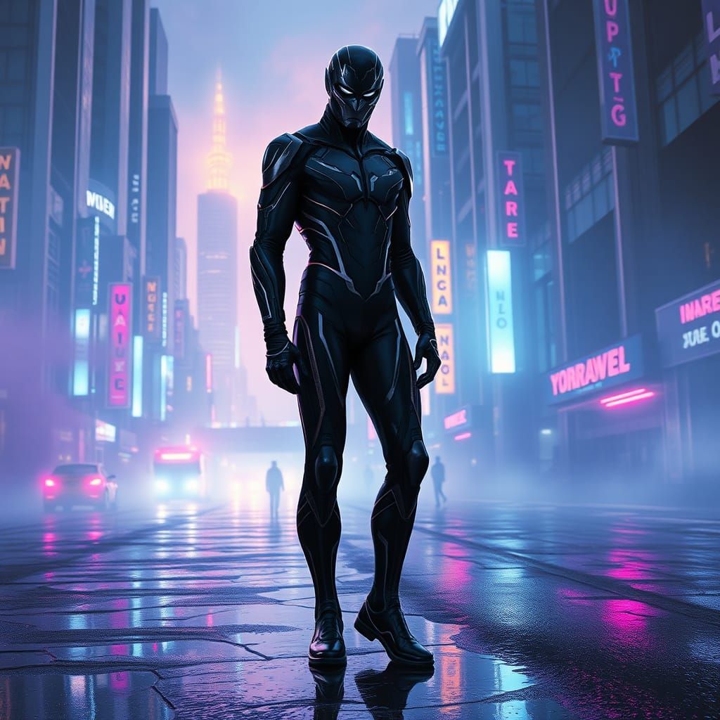 Marvel's Vision in Cyberpunk Dystopia