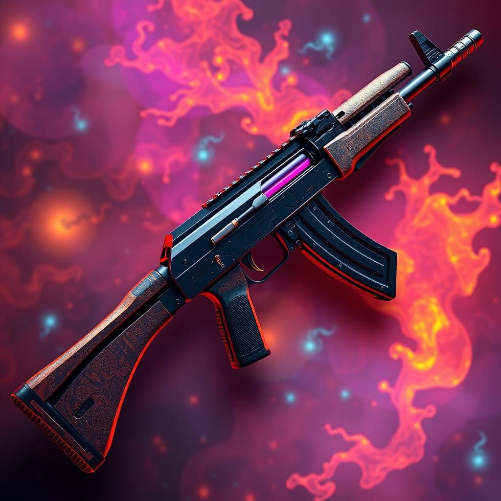 Futuristic AK47 Rifle in Unreal Engine 5 Style