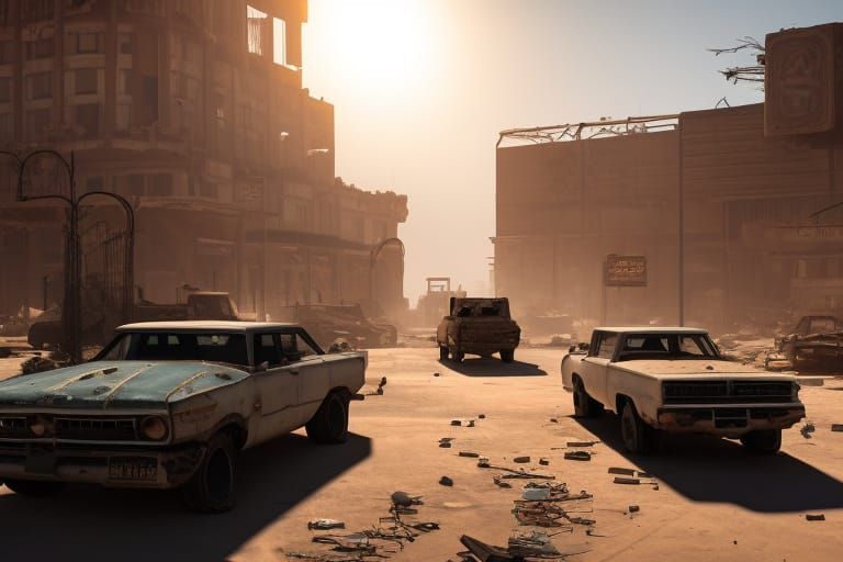 Post-Apocalyptic Las Vegas Overgrown with Nature