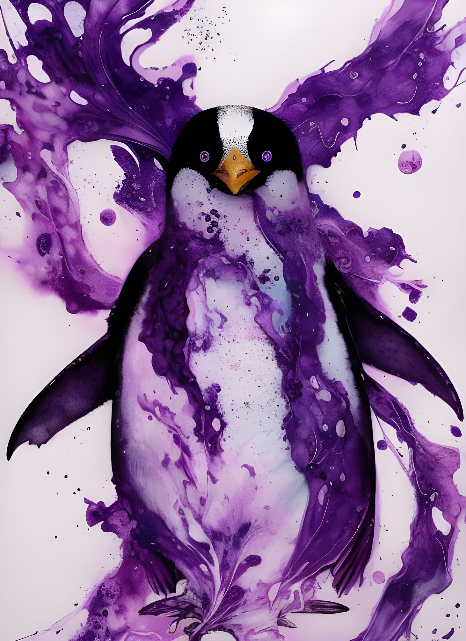 Purple Penguin Splash