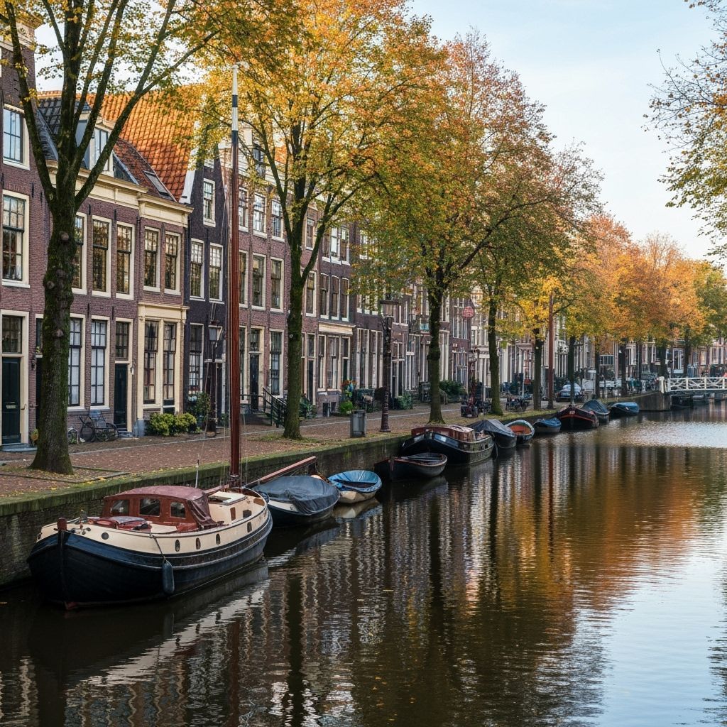 Tranquil Dutch Canal Scene as Detailed Photograph