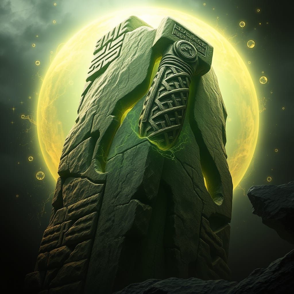 Ancient Colossal Stone Artifact Radiates Earthy Mystical Ene...