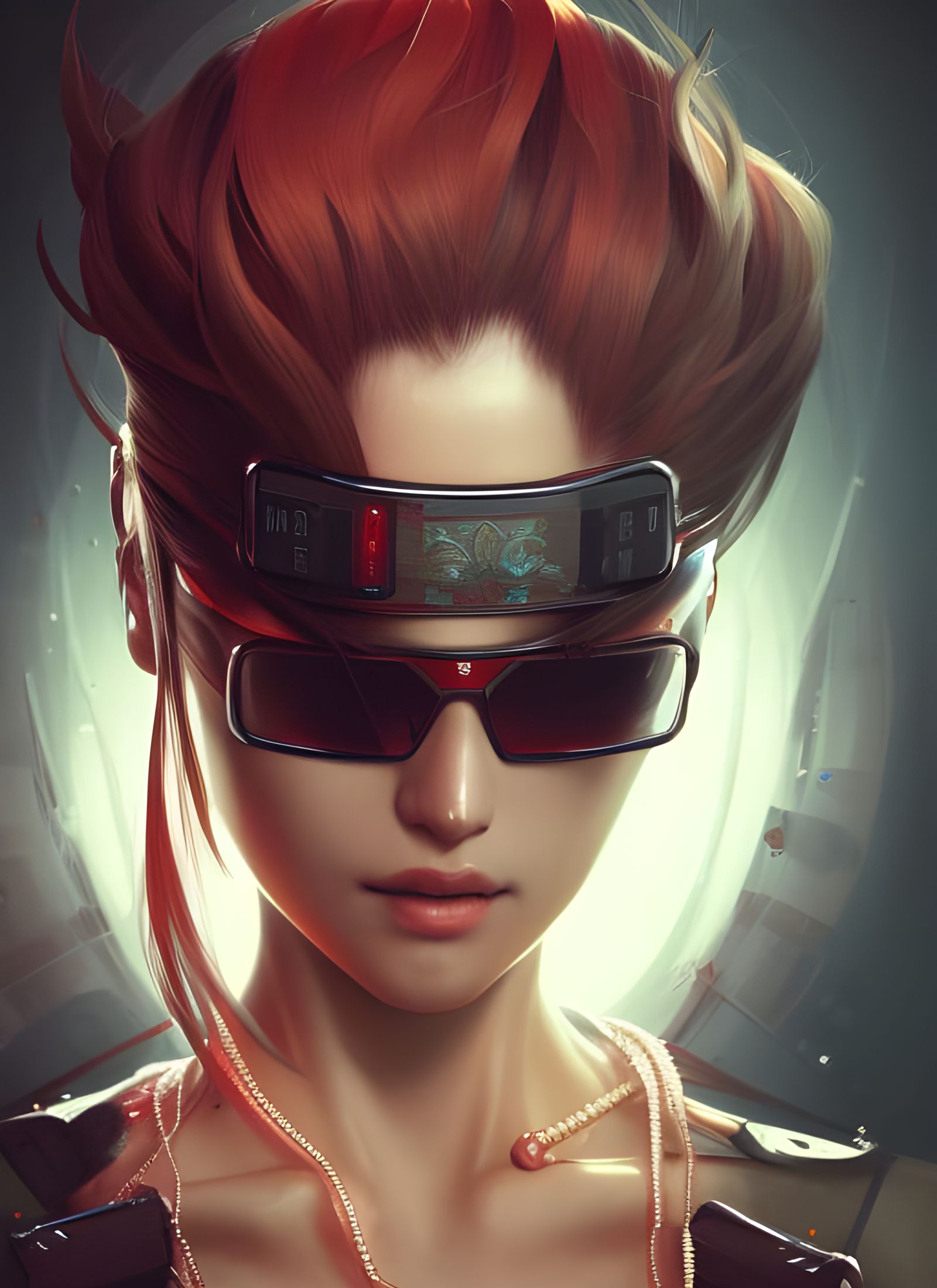 Cyberpunk Yakuza Princess Portrait in 8K