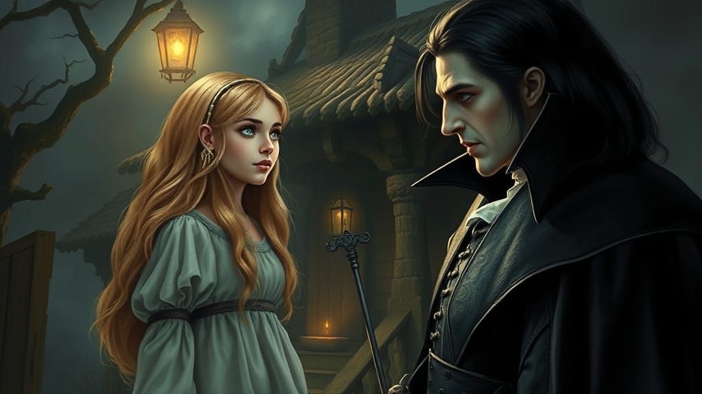 Mysterious Encounter in a Whispering Dark Cottage