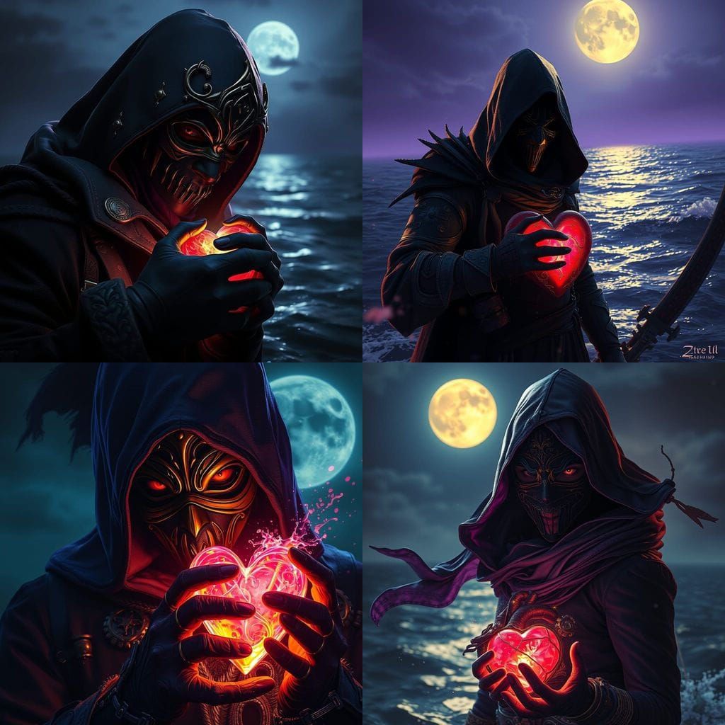Masked Thief Stealing the Heart of the Sea