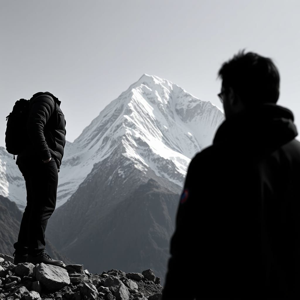 Men in Black on Unconventional Mount Everest