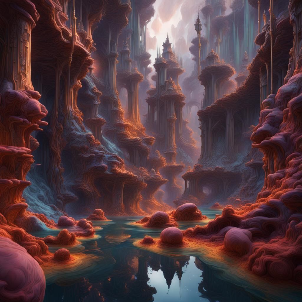 Abstract Realms of the Unconscious Mind: Fantasy Concept Art