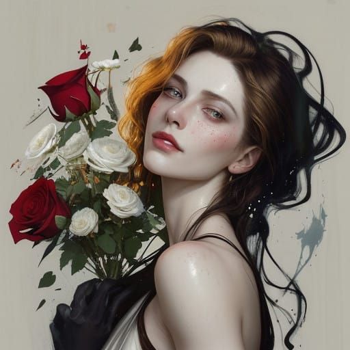 Chiseled Hero Adorns Battlefield with Enchanted Roses