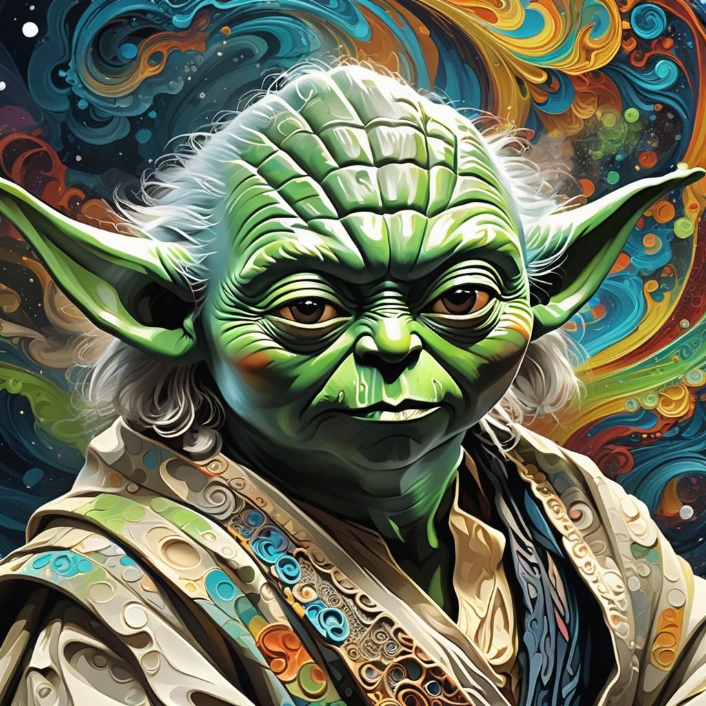 Hyperrealistic Portrait of Yoda with Dramatic Lighting