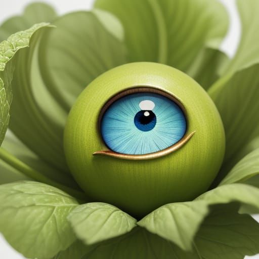 Whimsical Rhubarb in a Bright Green Wonderland