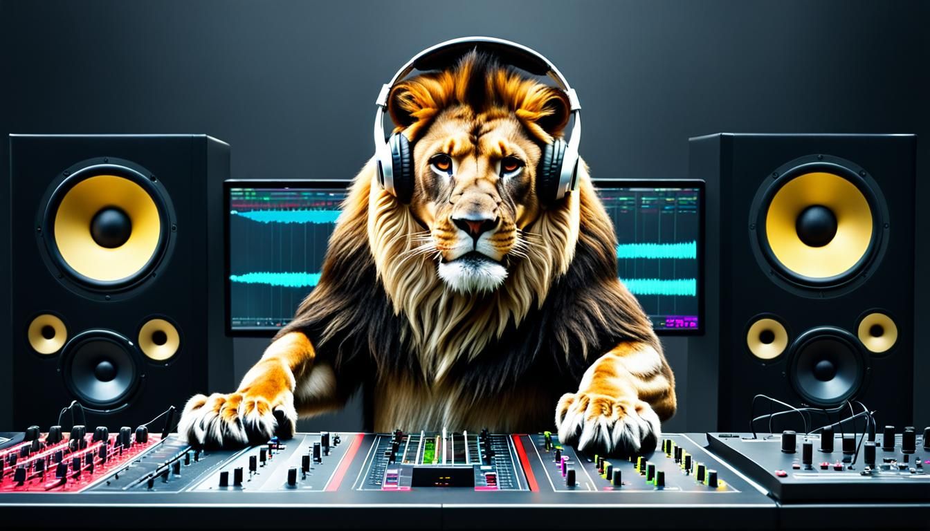 Lion-Monkey DJ Mixing Music: Lenticular Effect