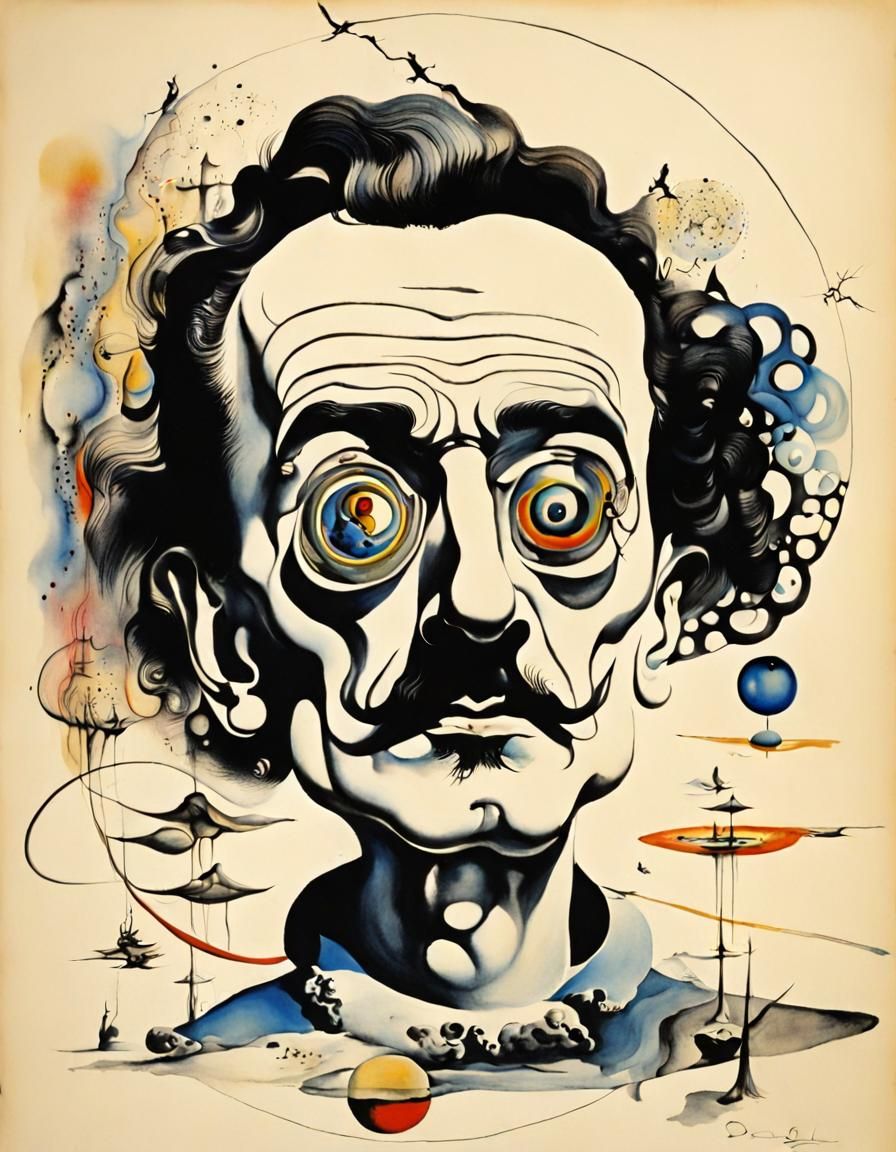 Surreal Fantasy in Dalí-esque Retrofuturism