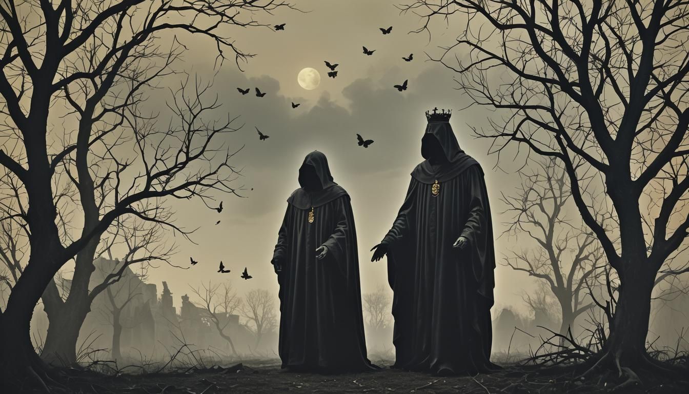 Monarch's Sorrow: A Digital Watercolor Illustration