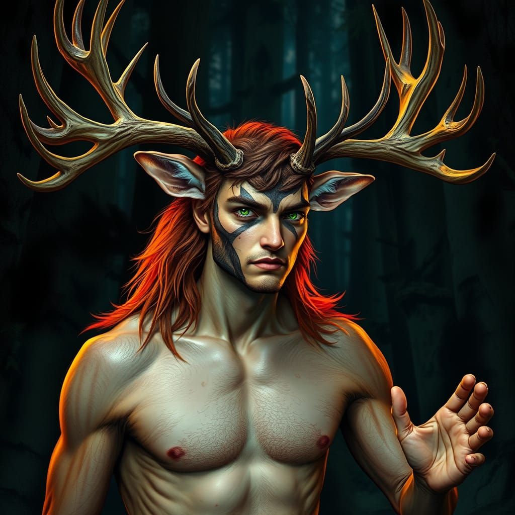 Were-Deer Transformation in Dense Forest