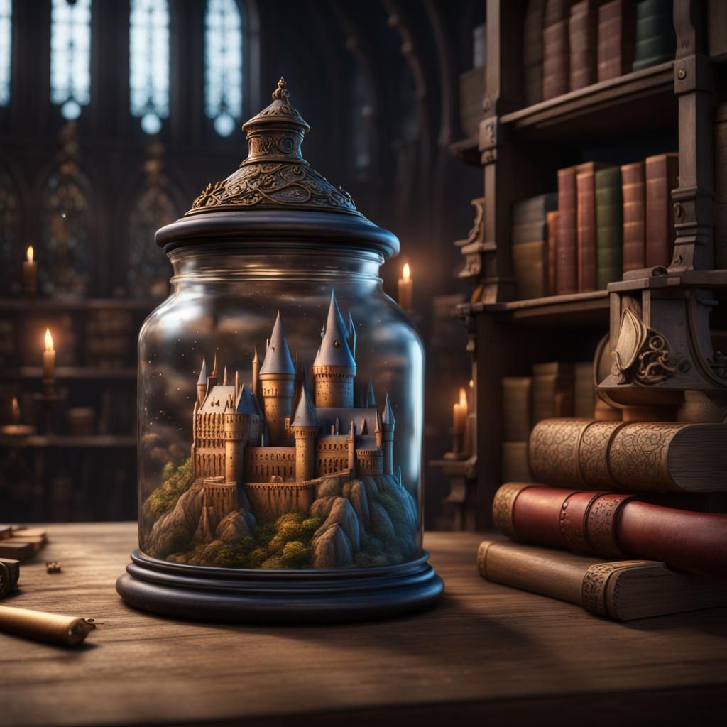 Hogwarts in a Jar: Magical Fantasy Concept Art