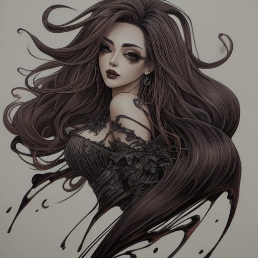 Mysterious Female Figure in Whimsical Fog