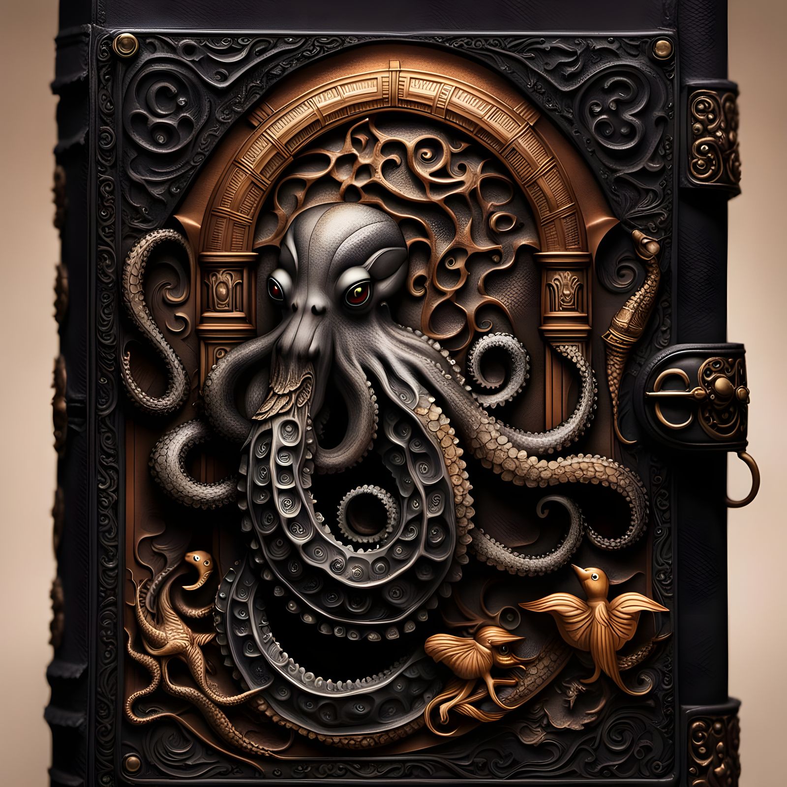 Dark Academia: Octopus, Seahorse, Hummingbird