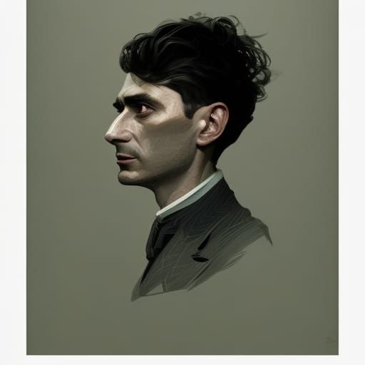 Franz Kafka Portrait in Artgerm Style