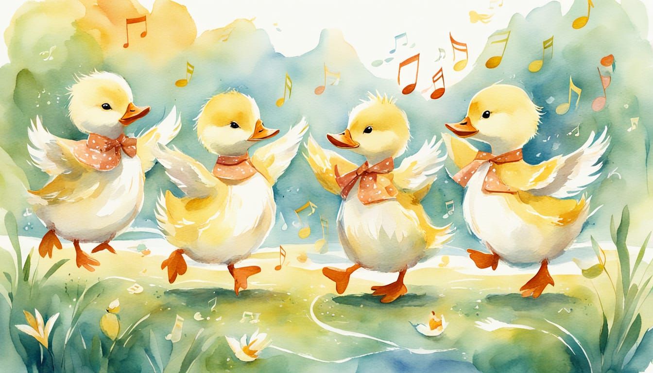 Dancing Ducklings, Beatrix Potter style