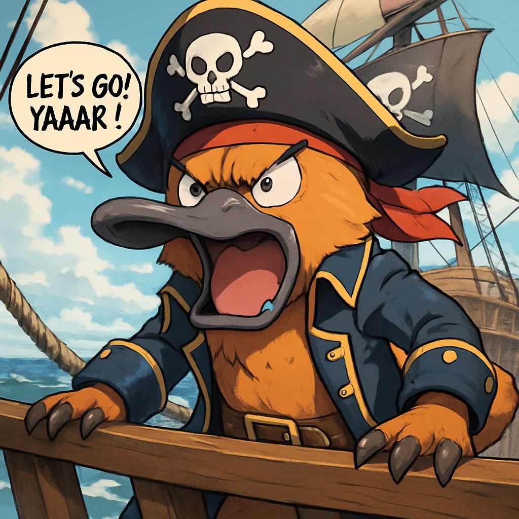 Anime Pirate Platypus Captain Commands Ship