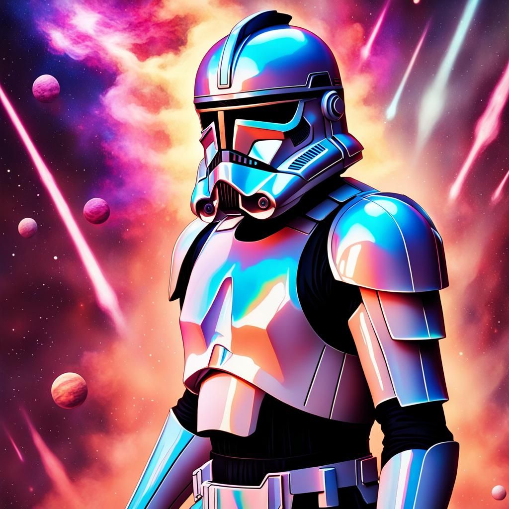 Clone Trooper in Astral Cosmic Illustration