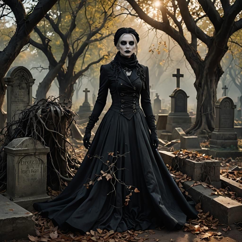 Gothic Vampire Emerges in Hyperrealistic Photo