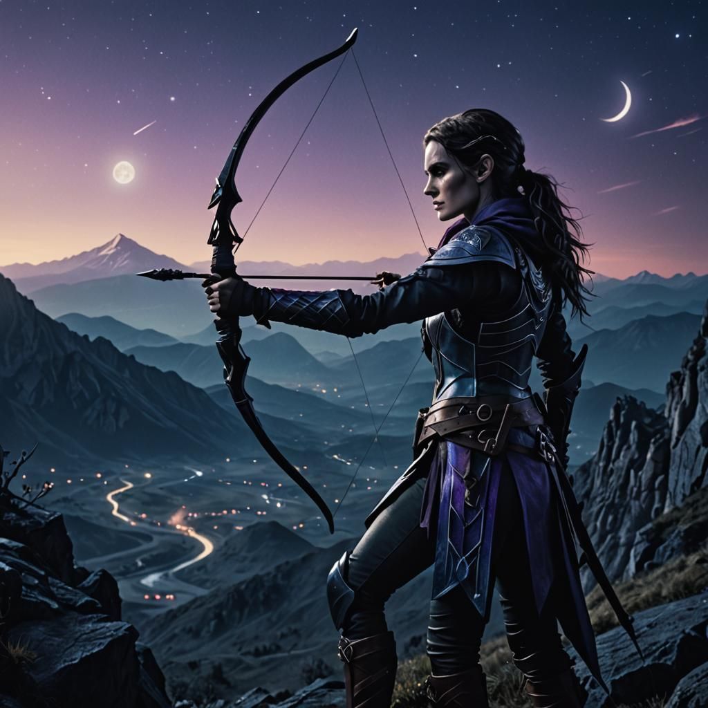 Winona Ryder as Moon Elf Assassin in Mountains