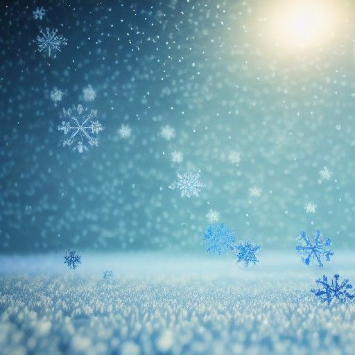 Dancing Snowflakes in Winter Sky: 3D Render