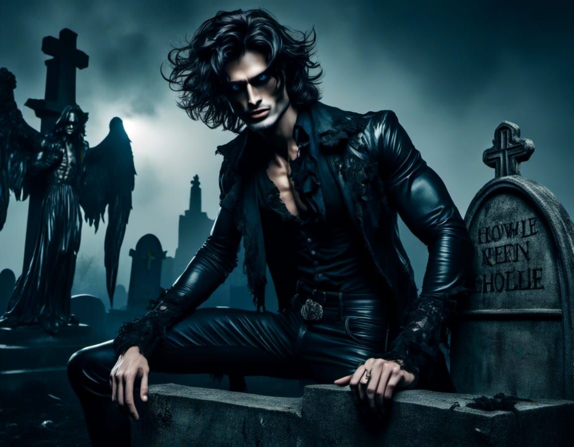 vampire rising from his grave