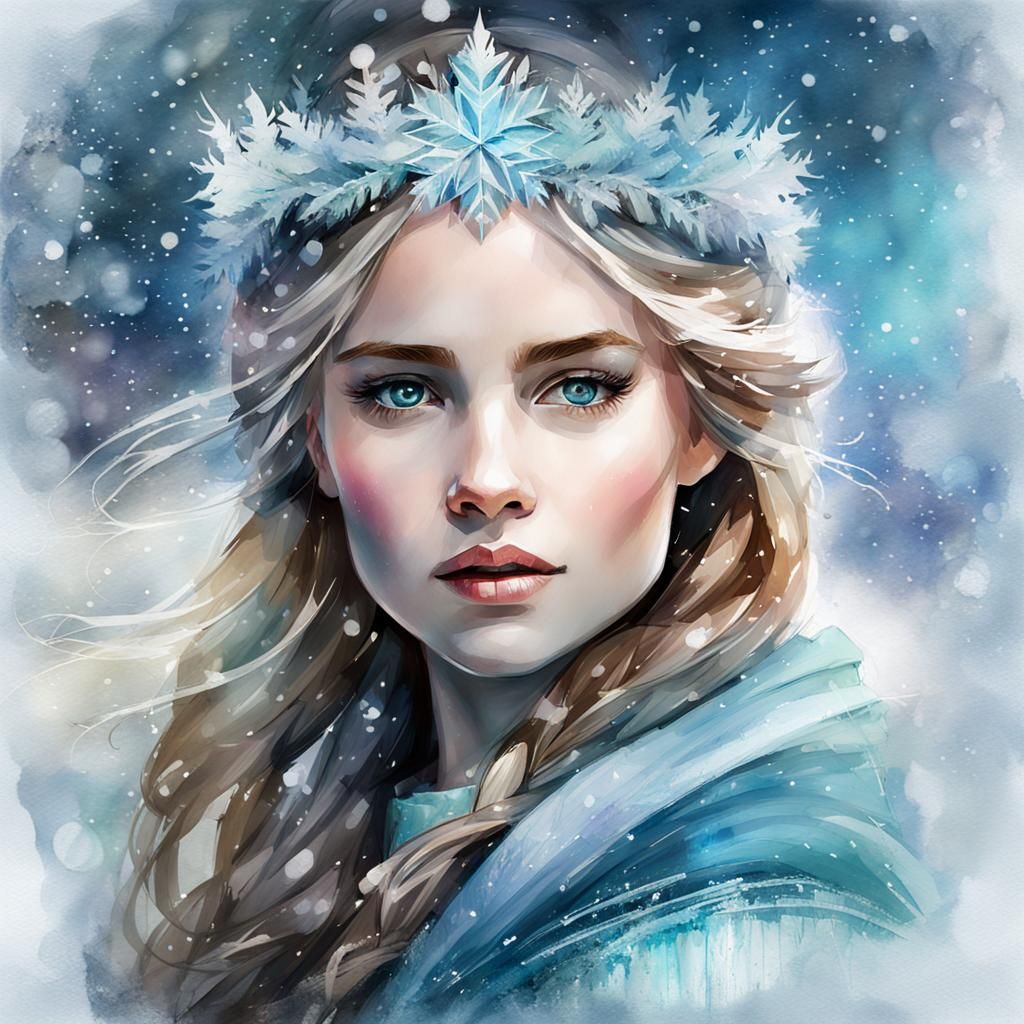 Portrait, Princess Elsa in a Winter Wonderland