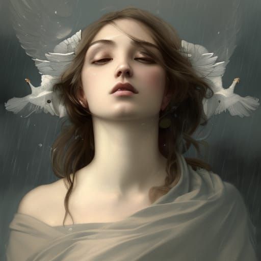 Dove with Olive Branch in Renaissance Style