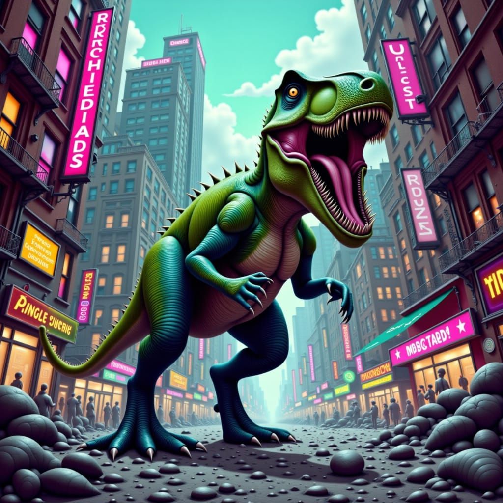 T-Rex Rampages Through Minneapolis in Urban Apocalypse