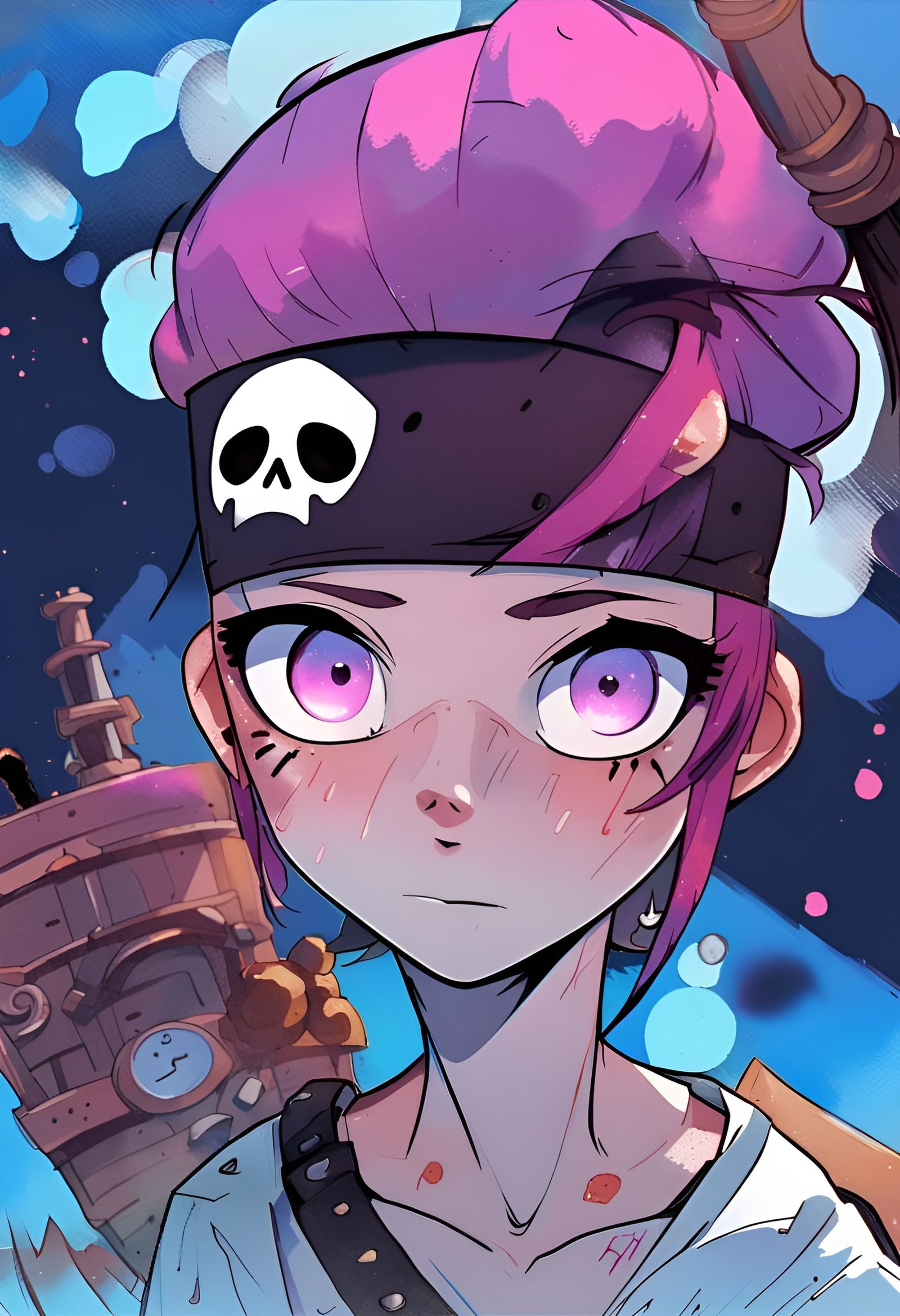 Penny from Brawl Stars in Anime Style