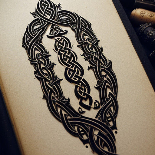 Ornate Gothic Calligraphy in Close-Up