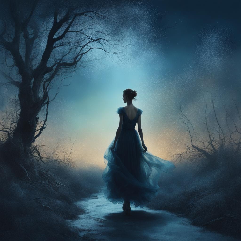 Midnight Rendezvous Gossamer in Academic Art Style