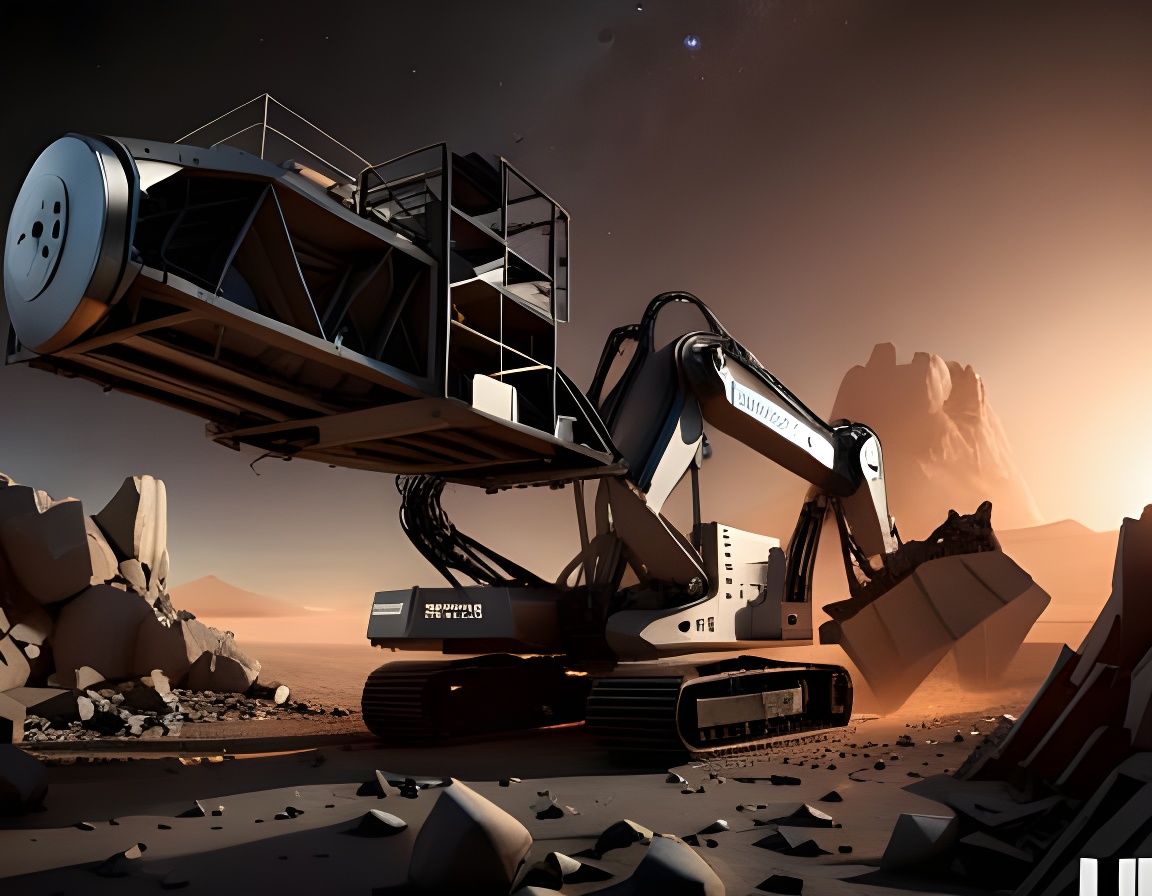 Robotic Spacecraft Excavator for Asteroid Mining