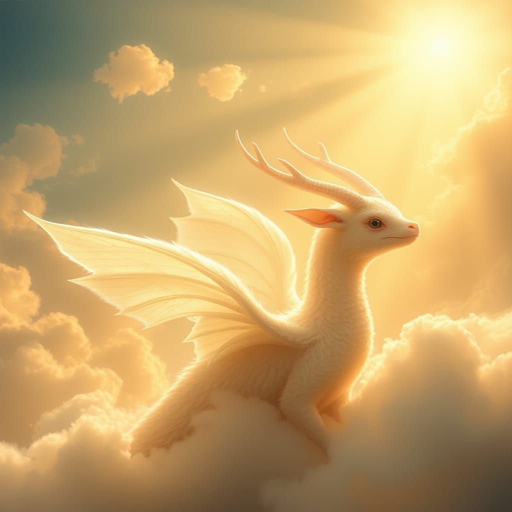 Ethereal Hybrid Creature in Dreamy Impressionistic Style