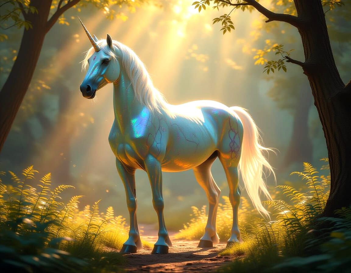 Marble Iridescent Centaur Sculpture