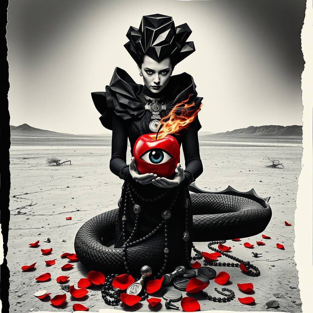 Futuristic Eve Embodies Rebellion in Dada-Inspired Black and...