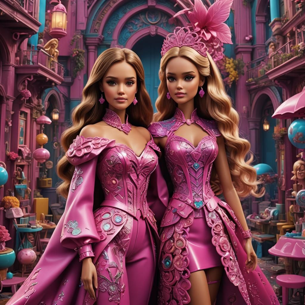 Jessica Alba as Barbie: Detailed Digital Art