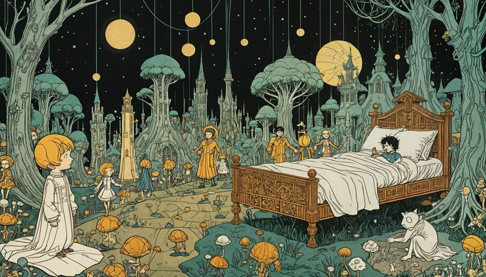 Little Nemo's Wonderland Nightmare: Vintage Comic Art