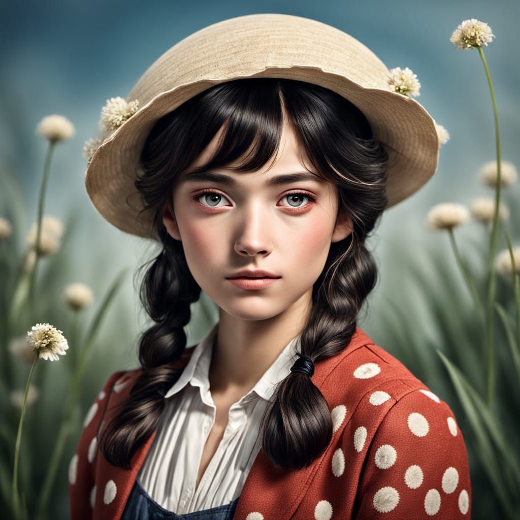 Vibrant Ladybug in Naturalistic Style