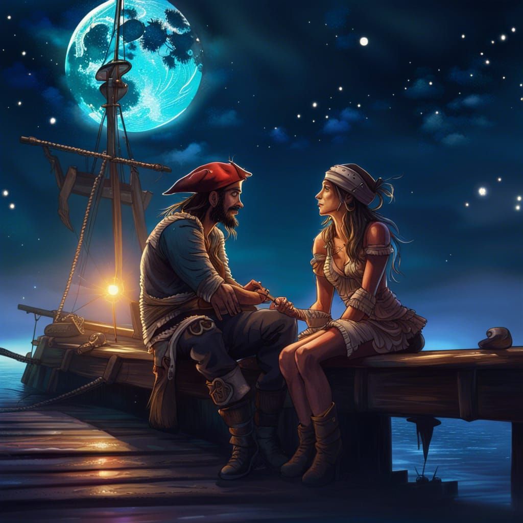 Two Pirates in Love Under the Stars